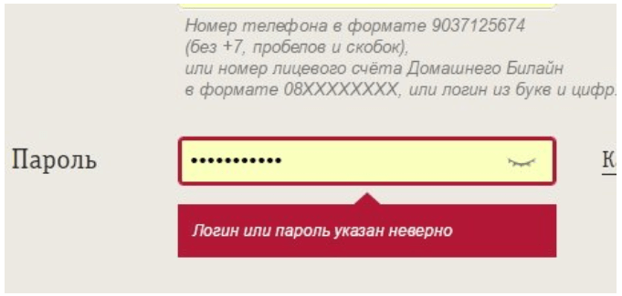 Как войти в личный кабинет Билайн и какие проблемы с входом?